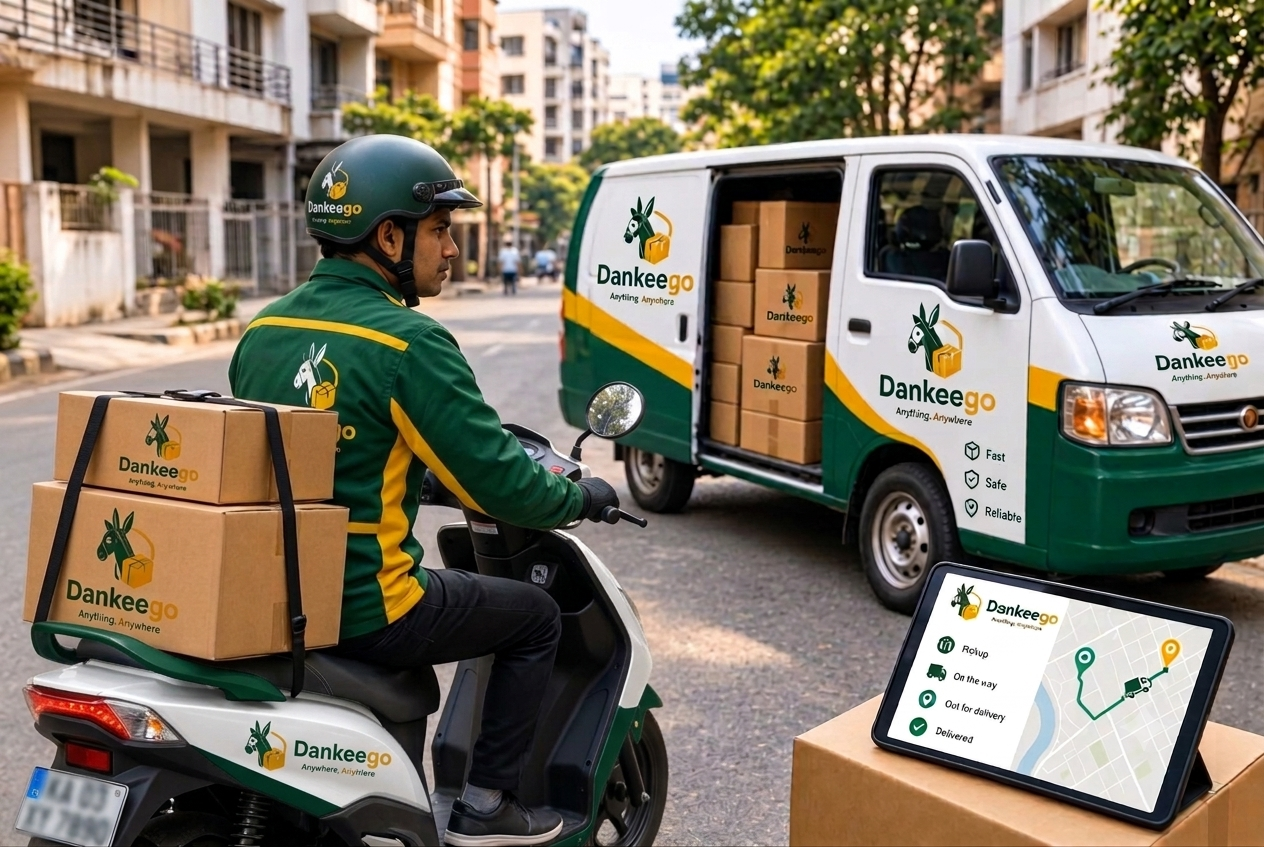 DankeeGo last-mile delivery scooter and van