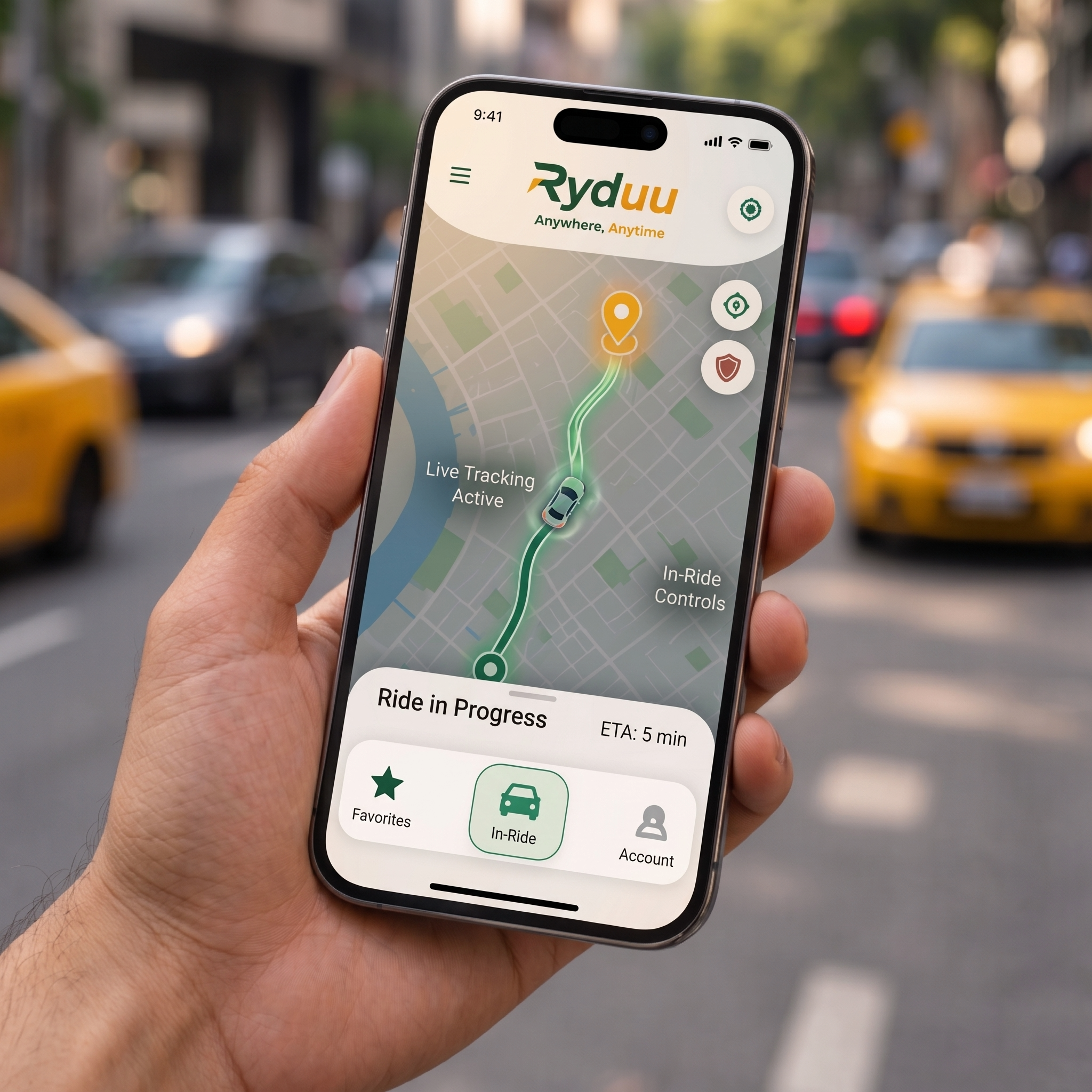 Ryduu app live trip map